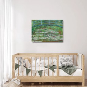 Obraz na szkle - Claude Monet, The Japanese Footbridge, reprodukcje (70x50 cm)