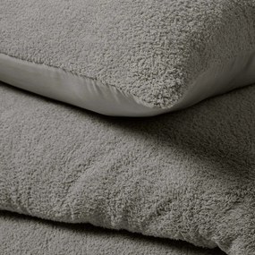 Antracytowa pościel dwuosobowa z mikropluszu 240x220 cm Helena – douceur d'intérieur