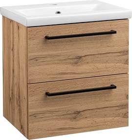 Zestaw do Łazienki 50cm Szafka z Umywalką Dąb Wotan Aster