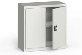 Szafa metalowa, 800 x 800 x 400 mm, 1 półka, szara/szara