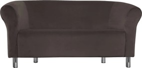Sofa Milo tkanina Welur wygodna sofa tapicerowana do salonu i poczekalni : Kolor nogi - Chrom, Kolor tkaniny - VELVET - MG05, Typ tkaniny - Velvet, Wysokość nogi - 15 cm