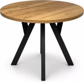 Nowoczesny zestaw mebli do jadalni - okrągły stół rozkładany Max + ergonomiczne krzesła Diunka