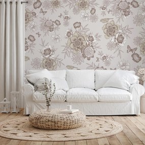Fototapeta - Vintage Flowers (196x136 cm)