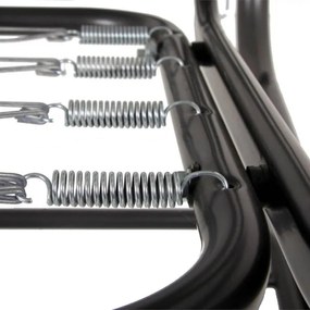 4-osobowa ogrodowa huśtawka metalowa, rozkładana, antracyt