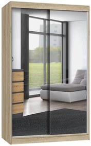 Szafa przesuwna z 2 lustrami 120 cm dąb sonoma G5-W94