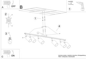 Listwa oświetleniowa LEMMI 6L czarna SOLLUX  LIGHTING