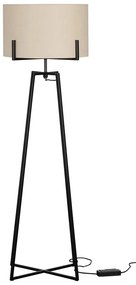 Beżowa lampa stojąca z tekstylnym kloszem (wysokość 160 cm) Holly – WOOOD