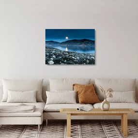 Obraz na szkle nocnego krajobrazu, Islandia (70x50 cm)