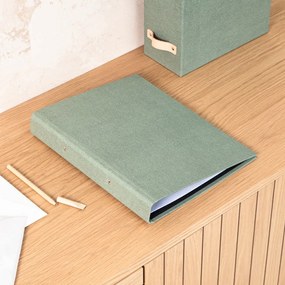 Zielony kartonowy organizer Ringo Canvas Paper Laminate – Bigso