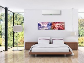 Obraz - Kula ziemska pod prądem (170x50 cm)