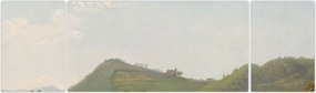 Obraz - Simon Denis,  View Near Naples, reprodukcje (170x50 cm)