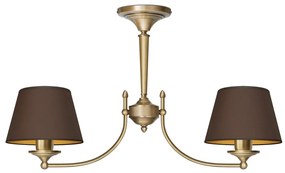 Krótki żyrandol klasyczny z dwoma abażurami YA-S2AKm