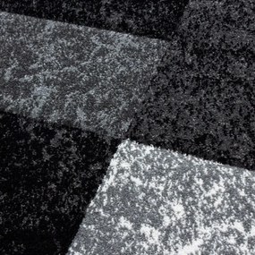 Dywan nowoczesny Hawaii 3D czarno-szary 80 cm x 300 cm