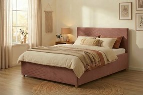 Łóżko VEGA 160x200 cm Pudrowy róż Bez materaca