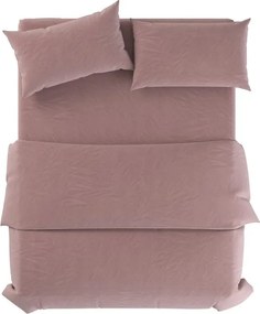 Szaroróżowa lniana pościel jednoosobowa 135x200 cm Blush – Native Natural