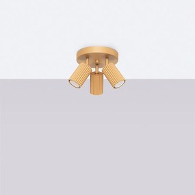 Lampa sufitowa minimalistyczny Gloow, aluminium - 3 źródło światła 4000K - L.19.5 x H.18 cm - złoty