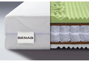 Twardy/średnio twardy sprężynowy materac dwustronny 100x200 cm Visco Sleep – BENAB