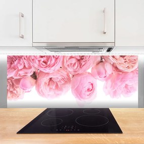 Panel Szklany do Kuchni Aksamitne Róże w Ogrodzie