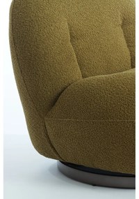 Zielony fotel z materiału bouclé Gumaca – Light &amp; Living