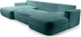 Narożnik FUEGO XL wolnostojący układ U z funkcją spania w tkaninie Bubble 14 DomoHome