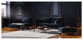 Antracytowa aksamitna sofa Cosmopolitan Design Florence, 160 cm