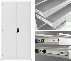 Szafa narzędziowa z 2 szufladami Szymon 92x50x185 cm, szara