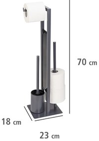 Stojak na papier toaletowy i szczotkę wc RIVALTA, 3w1, WENKO