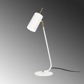 Biała lampa stołowa z metalowym kloszem (wysokość 55 cm) Sivani – Opviq lights