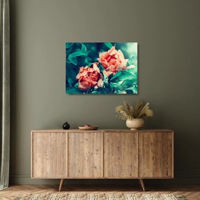 Obraz na szkle wiosennych kwiatów (70x50 cm)