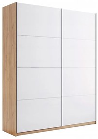 Nowoczesna szafa przesuwna dąb craft + biały N9-P10