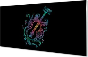 Panel szklany do Kuchni Kolorowa Melodia na Gitarze