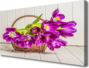 Obraz canvas Rustykalny Bukiet w Koszyku