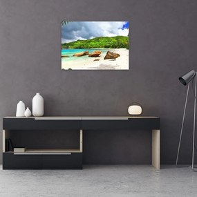 Obraz - Seszele, Takamaka beach (70x50 cm)