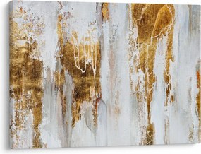 Obraz - Abstrakcja ze zotym (70x50 cm)
