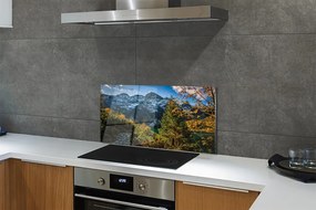 Panel szklany do Kuchni Alpejski Krajobraz z Jeziorem