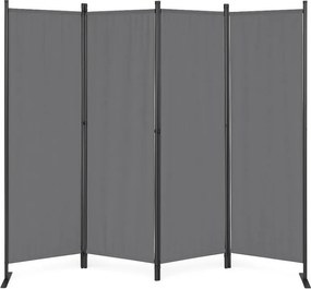 Parawan ogrodowy składany AW-022, 167x216 cm, 4-panelowy, kolor szary