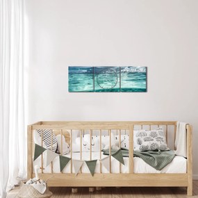 Obraz - Widok pod poziomem morza (z zegarem) (90x30 cm)