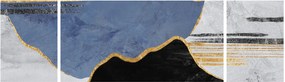 Obraz - Teksturowane kształty (170x50 cm)