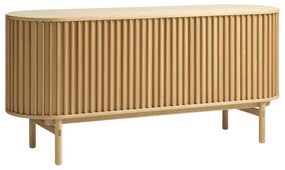 Niska komoda w dekorze dębu 160x73 cm Carno – Unique Furniture