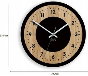 Zegar na ścianę nowoczesny efektowny okrągły cichy do kuchni salonu pokoju