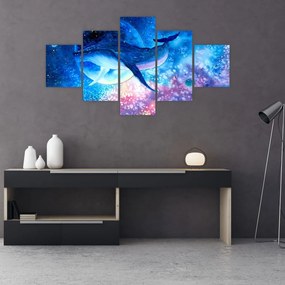 Obraz - Kosmiczny wieloryb (125x70 cm)