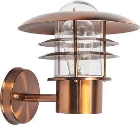Zewnętrzna lampa ścienna w stylu vintage miedziana IP44 - Prato