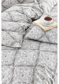 Szara pościel dwuosobowa z prześcieradłem/4-częściowa 200x220 cm Geometric – Mila Home
