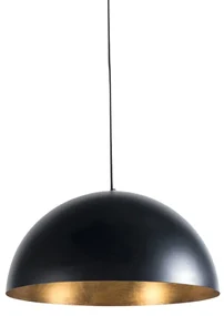 Inteligentna przemysłowa lampa wisząca czarna ze złotem 50 cm z Wifi G125 - Magna Eco Nowoczesny Oswietlenie wewnetrzne