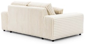 Kremowa sztruksowa sofa 178 cm Justin – Ropez