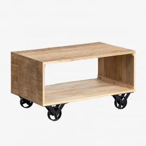 Stolik Kawowy Z Drewna Mango Na Kółkach Olson ↔︎ 75 Cm - Sklum