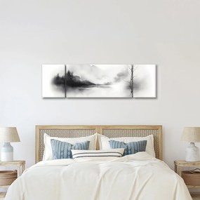Obraz - Malowany tuszem krajobraz (170x50 cm)
