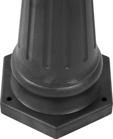 Klasyczny słupek zewnętrzny czarny 217 cm IP44 - New Haven Hammered