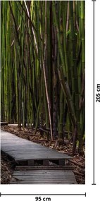 Fototapeta na drzwi - Wśród bambusów (95x205cm)