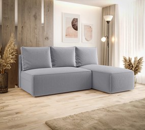 Jasnoszary narożnik rozkładany z pojemnikiem K5-N18